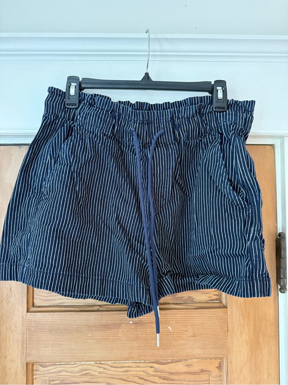 LOFT Navy Pinstripe Drawstring Women’s Shorts
